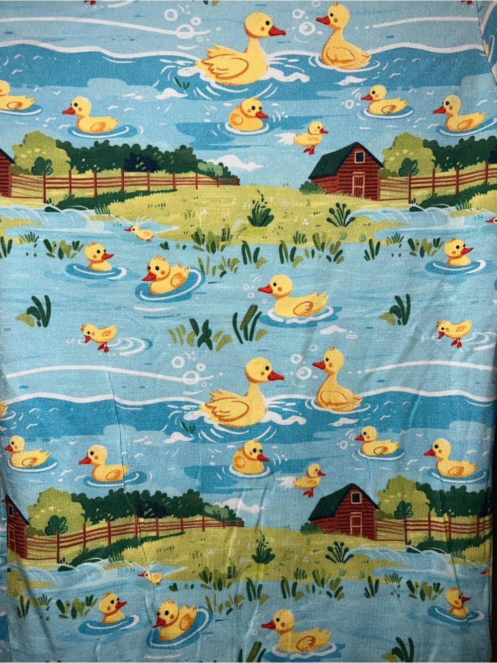 Peanuts Sleepy Ducks Blue and Yellow Toddler Top